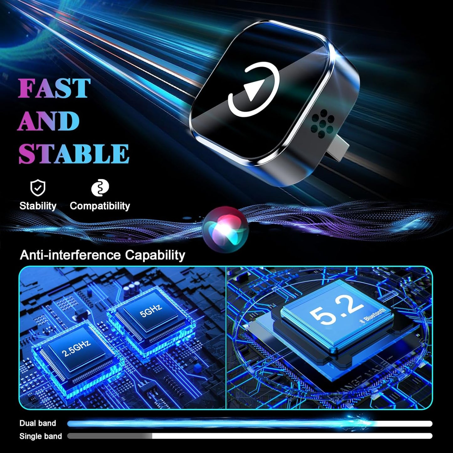 BSUBSU 2026 Wireless CarPlay Adapter – Compact Mini USB-C CarPlay Converter
BSUBSU CarPlay Wireless Adapter – Fast Bluetooth 5.2 Dual-Band Connection
BSUBSU 2-in-1 Wireless CarPlay and Android Auto Adapter – Plug and Play Design
BSUBSU CarPlay Adapter – Stable, No Lag Wireless Connection for All Cars
BSUBSU Mini Wireless CarPlay Adapter – Smart Cooling, Dual-Band Performance
BSUBSU Wireless CarPlay Dongle – Compatible with iPhone iOS and Android Auto